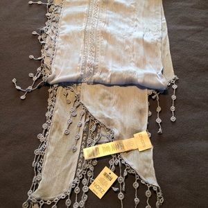 Chico’s scarf Crochet-like detail